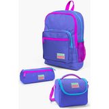 Coral High Kids Lavanta 3'lü Okul Çanta Seti 600 gr Ergonomik Tasarım 14.4 Litre Kapasite