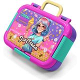Coral High Kids Lila Turkuaz Dondurma ve Anime Desenli Paslanmaz Çelik Beslenme Kabı 39281 - 1 Adet - Turkaz