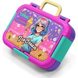 Coral High Kids Lila Turkuaz Dondurma ve Anime Desenli Paslanmaz Çelik Beslenme Kabı 39281