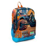 Coral High Kids Mavi Turuncu High Wheels Truck Desenli Dört Bölmeli Okul Sırt Çantası 23778