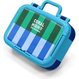 Coral High Kids Mavi Yeşil Çizgi Desenli Paslanmaz Çelik Beslenme Kabı 39111 - 1 Adet