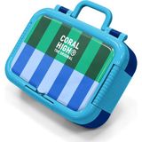 Coral High Kids Mavi Yeşil Çizgi Desenli Paslanmaz Çelik Beslenme Kabı 39111
