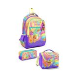 Coral High Kids Milka Dondurma Desenli 3 Lü Okul Çanta Seti Set33254 Çok Renkli