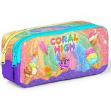 Coral High Kids Milka Dondurma Desenli Iki Bölmeli Kalem Çantası 31054 - 1 Adet - Mor