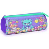 Coral High Kids Milka Şeker Ayıcık Desenli Üç Bölmeli Kalem Çantası 31005 - 1 Adet - 06550-Mavi
