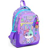 Coral High Kids Milka Su Yeşili Tavşan Desenli Üç Bölmeli Okul Sırt Çantası 33255 - 1 Adet - Mor - Açık Mor