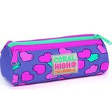 Coral High Kids Mor Kalpler Desenli Üç Bölmeli Kız Kalemlik