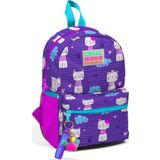 Coral High Kids Mor Kedi Desenli İki Bölmeli Yuva Sırt Çantası 23328 Okul Çantası