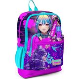 Coral High Kids Mor Pembe Anime Kedi Desenli Ortopedik Su Geçirmez Okul Sırt Çantası 14,4 Litre Kız Çocuk