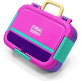 Coral High Kids Mor Pembe Desenli Paslanmaz Çelik Beslenme Kabı 39353 - 1 Adet - Mor - Pembe