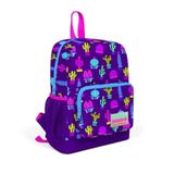 Coral High Kids Mor Pembe Kaktüs Desenli 23305 23293 İki Bölmeli Okul Sırt Çantası