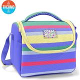 Coral High Kids Mor Sarı Lavanta Çizgili Thermo Beslenme Çantası 37102 - 1 Adet - Leylak