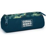 Coral High Kids Nefti Kamuflaj Desenli Üç Bölmeli Kalem Çantası 11160