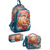Coral High Kids Nefti Turuncu Basketbol Desenli 3’lü Okul Çanta Seti SET0123651