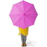 Coral High Kids Neon Pembe Su Yeşili Kalp Desenli Çocuk Şemsiyesi 12660 - Açık Pembe - Açık Mavi