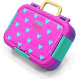 Coral High Kids Neon Pembe Su Yeşili Kalp Desenli Paslanmaz Çelik Beslenme Kabı 39212 - 1 Adet - Pale Pink