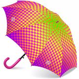 Coral High Kids Neon Renkli Dama Desenli Çocuk Şemsiyesi 36102