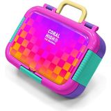 Coral High Kids Neon Renkli Dama Desenli Paslanmaz Çelik Beslenme Kabı 39103 - 1 Adet - Pembe - Beyaz