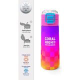 Coral High Kids Neon Renkli Dama Desenli Pipetli ve Direkt Içim Çelik Termos 500 ml 38103 - Pembe - Tekli