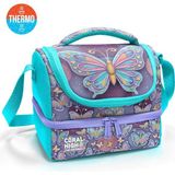 Coral High Kids Pastel Renkli Kelebek Desenli Thermo Iki Katlı Beslenme Çantası 37203 - 1 Adet