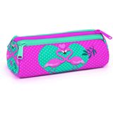 Coral High Kids Pembe Flamingolar Üç Bölmeli - Kız Kalemlik