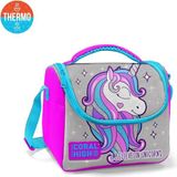 Coral High Kids Pembe Gümüş Simli Unicorn Desenli Thermo Beslenme Çantası 11836