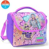 Coral High Kids Pembe Mor Fashion Girl Desenli Thermo Beslenme Çantası 5 Litre Polyester Kapasiteli 11755