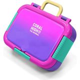 Coral High Kids Pembe Mor Renk Geçişli Desenli Paslanmaz Çelik Beslenme Kabı 39270 - 1 Adet