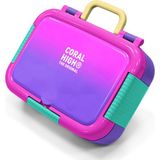 Coral High Kids Pembe Mor Renk Geçişli Desenli Paslanmaz Çelik Beslenme Kabı 39270