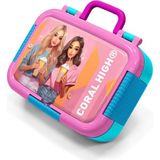 Coral High Kids Pembe Neon Mercan Fashion Desenli Paslanmaz Çelik Beslenme Kabı 39367 - 1 Adet - Pembe - Beyaz