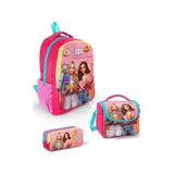 Coral High Kids Pembe Neon Mercan Fashion Girl Desenli 3 Lü Okul Çanta Seti Set0123669 Neon Mercan