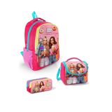 Coral High Kids Pembe Neon Mercan Fashion Girl Desenli 3 lü Okul Çanta Seti SET0123669