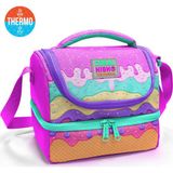 Coral High Kids Pembe Rengarenk Dondurma Desenli Thermo İki Katlı Beslenme Çantası 37211