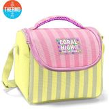 Coral High Kids Pembe Sarı Çizgi Desenli Thermo Beslenme Çantası 37123 - 1 Adet - 3BP-Yeşil