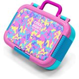 Coral High Kids Pembe Sarı Lavanta Kamuflaj Desenli Paslanmaz Çelik Beslenme Kabı 39101 - 1 Adet