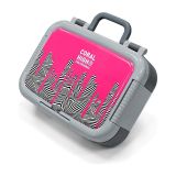 Coral High Kids Pembe Siyah Beyaz Desenli Paslanmaz Çelik Beslenme Kabı 39185