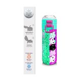 Coral High Kids Pembe Su Yeşili Kedi Desenli Pipetli Ve Direkt İçim Çelik Termos 500 Ml 31806 Yeşil - Kahverengi