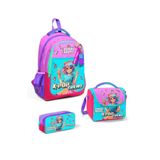 Coral High Kids Pembe Turkuaz K-Pop Desenli 3 lü Okul Çanta Seti SET0114427