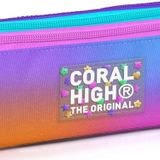 Coral High Kids Renk Geçişli Üç Bölmeli Kalem Çantası 11175