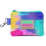 Coral High Kids Renkli Airbrush Desenli Bozuk Para Çantası 21838 - Mavi - Açık Gül