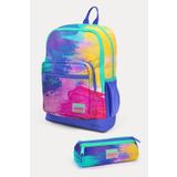 Coral High Kids Renkli Airbrush Desenli Desenli 2Li Okul Canta Seti - Kiz Cocuk