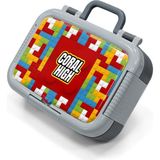 Coral High Kids Renkli Blok Desenli Paslanmaz Çelik Beslenme Kabı 39283 - 1 Adet - Kırmızı