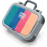 Coral High Kids Renkli Çizgi Desenli Paslanmaz Çelik Beslenme Kabı 39186 - 1 Adet - Yeşil