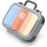 Coral High Kids Renkli Çizgi Desenli Paslanmaz Çelik Beslenme Kabı 39187 - 1 Adet - Pastel