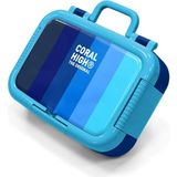 Coral High Kids Renkli Çizgi Desenli Paslanmaz Çelik Beslenme Kabı 39202 - 1 Adet - Mavi