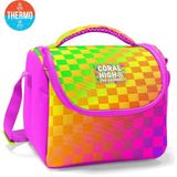 Coral High Kids Renkli Dama Desenli Thermo Beslenme Çantası 37103 - 1 Adet - 1BW-Beyaz