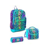 Coral High Kids Renkli Leopar Desenli 3 Lü Okul Çanta Seti Set0123769 Çok Renkli