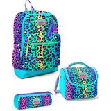 Coral High Kids Renkli Leopar Desenli 3’lü Okul Çanta Seti SET0123769