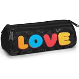 Coral High Kids Renkli Love Desenli Üç Bölmeli Kalem Çantası 31030 - 1 Adet - Renki