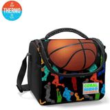 Coral High Kids Siyah Basketbol Toplu Thermo Beslenme Çantası 5 Litre Kapasite ile Isı Koruma - Siyah - Turuncu